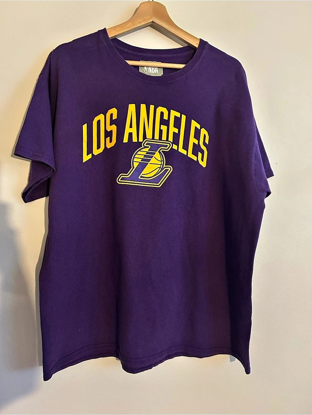 Mitchell & Ness Los Angeles Lakers Short Sleeve Tee in Purple Like New